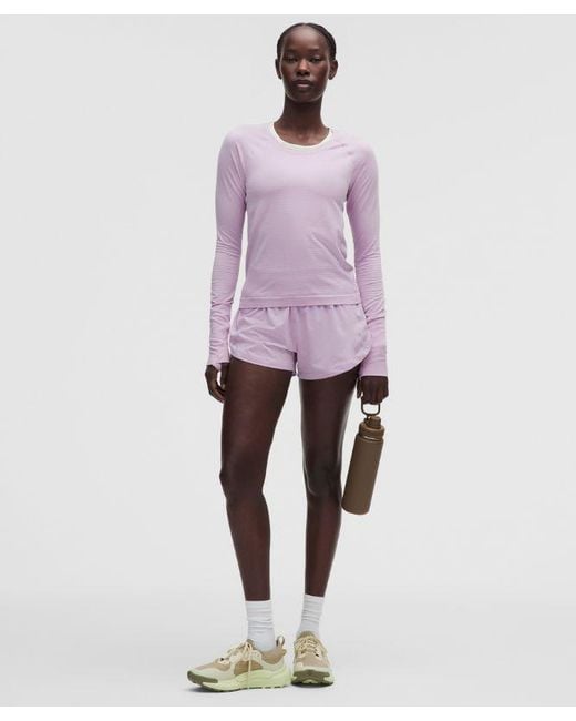 lululemon athletica Purple – Swiftly Tech Long-Sleeve Shirt 2.4 Waist Length – – Size 4