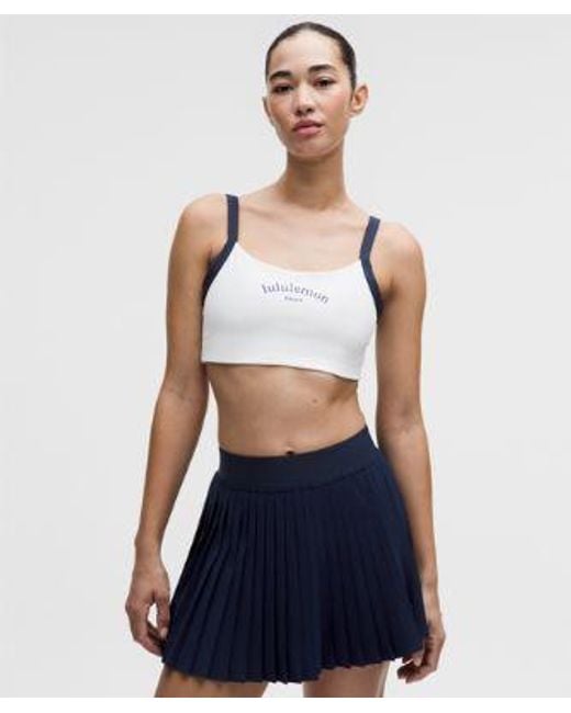 lululemon athletica Blue – Straight-Strap Sports Bra Light Support, B/C Cup Tennis Deuce – –