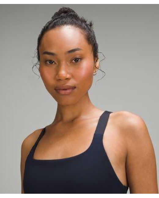 lululemon athletica Blue – Ultralu Square-Neck Workout Sports Bra Medium Support, B/C Cup – – Size 14