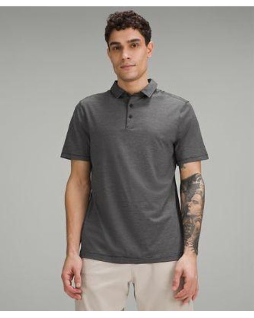 lululemon athletica Gray – Evolution Short-Sleeve Polo Shirt – // – for men