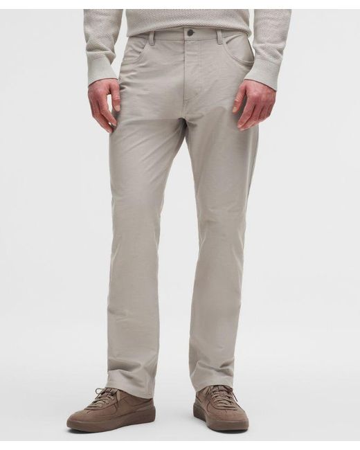 lululemon athletica Gray – Easyfive Classic-Straight Trousers 32L – Color Khaki – Size 12 for men