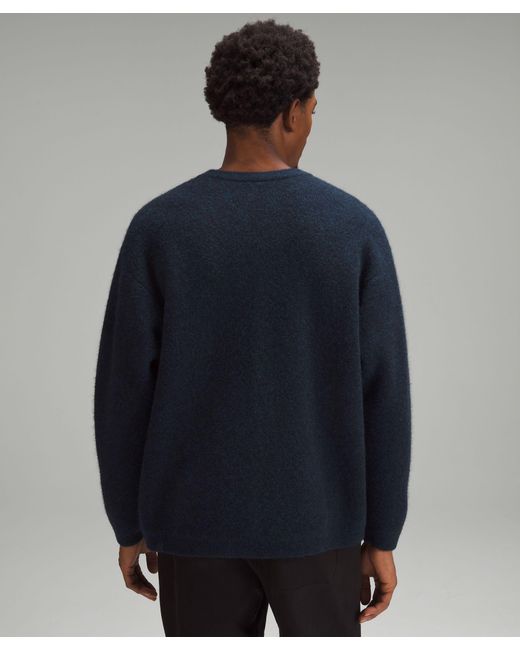 lululemon athletica Blue Alpaca Wool-blend Crewneck Sweater