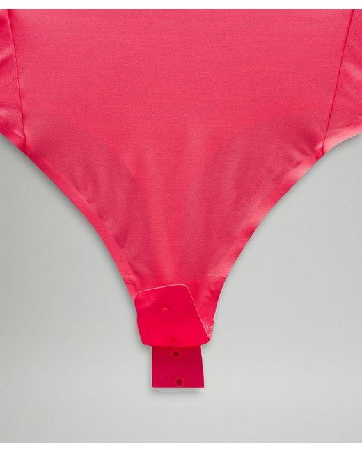 lululemon athletica Pink – 'Nulu Mesh Long-Sleeve Crewneck Bodysuit – –