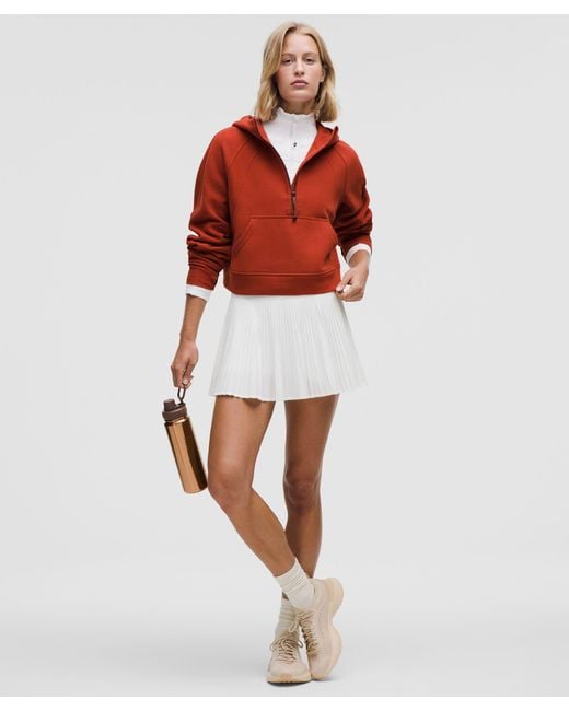lululemon athletica Red Scuba Oversized Half-Zip Hoodie