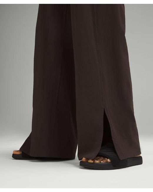 lululemon athletica Black Stretch Woven High-rise Wide-leg Pants