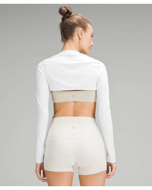 lululemon Nulu Long-Sleeve Yoga Shrug in White | Lyst