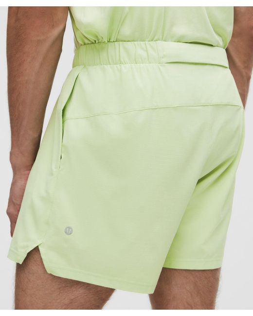 lululemon athletica Green Mile Maker Run Crew Ripstop Linerless Short 6" for men