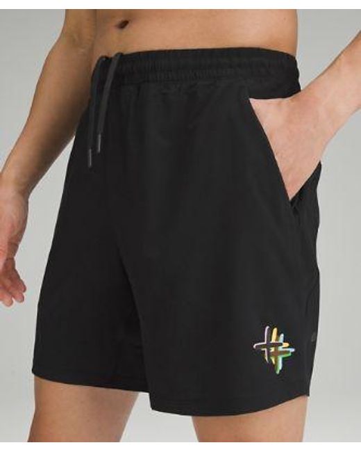 lululemon athletica Black – Pace Breaker Linerless Shorts Pride – 7" – – for men