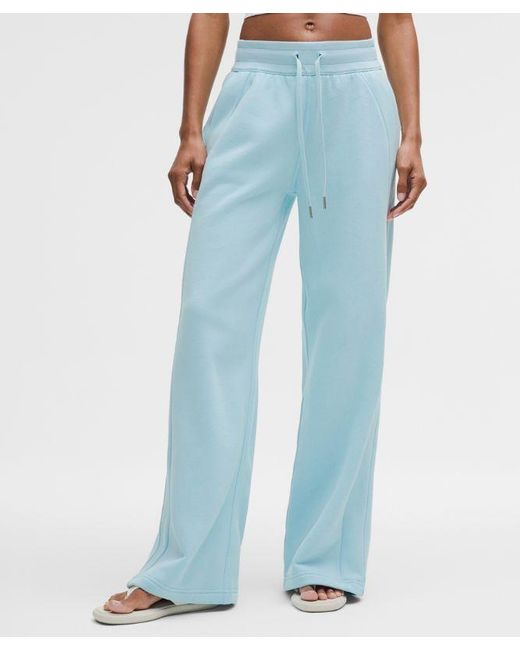 lululemon athletica Blue – Scuba Mid-Rise Wide-Leg Pants Regular – – Size Large