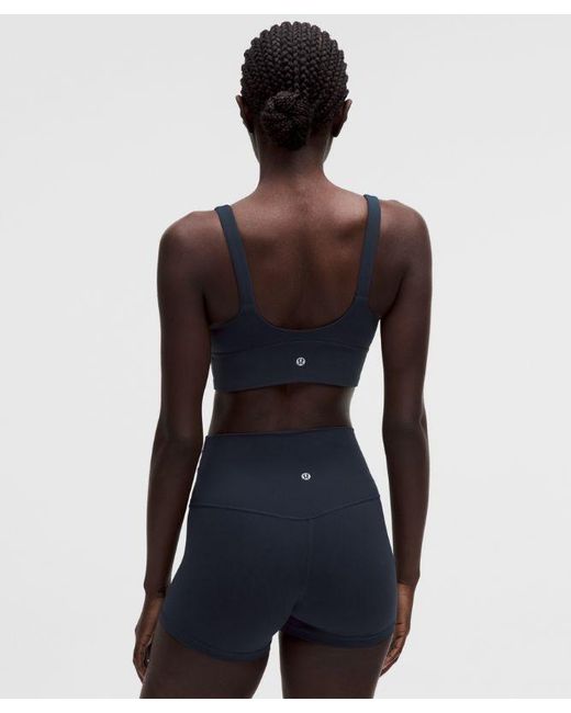 lululemon athletica Blue Focuser V-Neck Bra