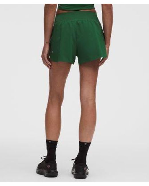 lululemon athletica Green Fast And Free High-Rise Classic-Fit Split Short 3"