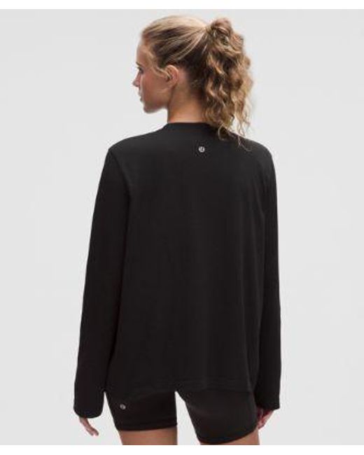 lululemon athletica Black – Swiftly Relaxed Long-Sleeve Shirt Hip Length Fit – – Size 4