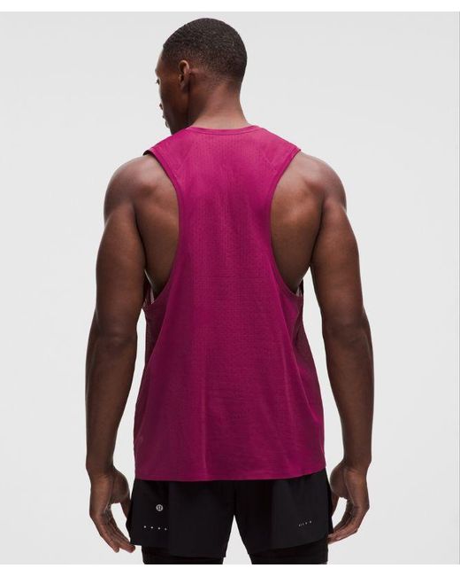 lululemon athletica Purple Fast And Free Singlet for men