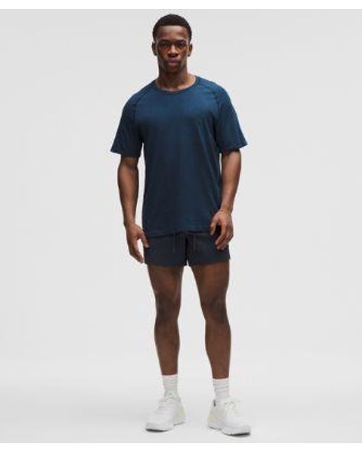 lululemon athletica Blue License To Train Linerless Short 5" for men