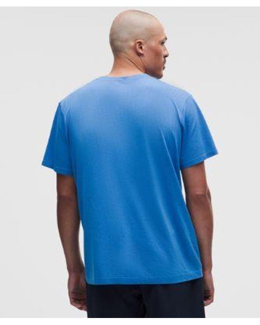 lululemon athletica Blue Metal Vent Tech Relaxed-Fit Short-Sleeve Shirt for men