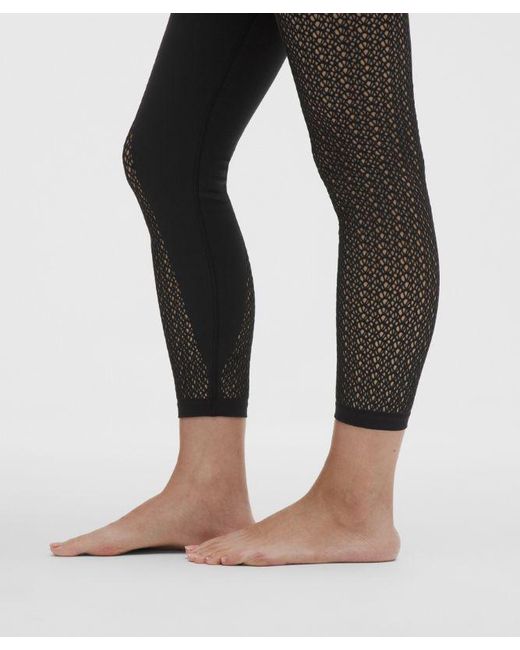 lululemon athletica Black – Revealknit Interlace Mid-Rise Tight Leggings 7/8 Length – – Size 14