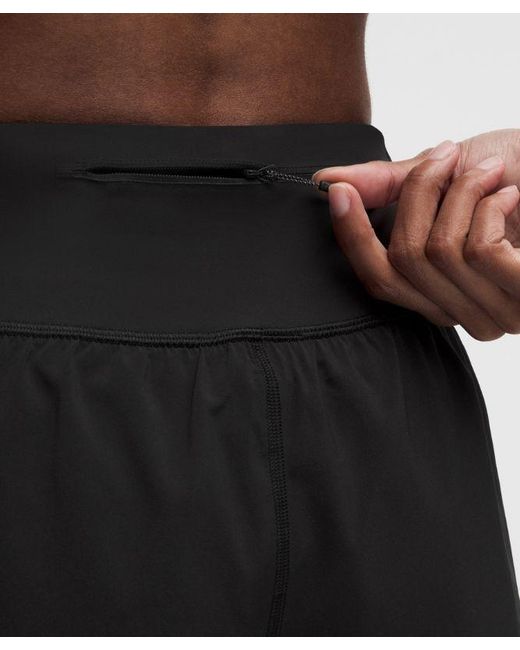 lululemon athletica Black – Fast And Free Mid-Rise Split Shorts Design – 3" – – Size Large