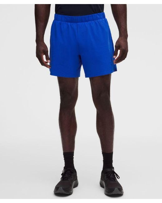 lululemon athletica Blue – Mile Maker Lined Shorts – 6" – – Size Large for men