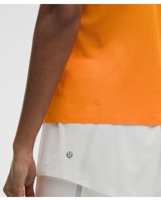 lululemon athletica Orange – Fast And Free Singlet – – Size Medium
