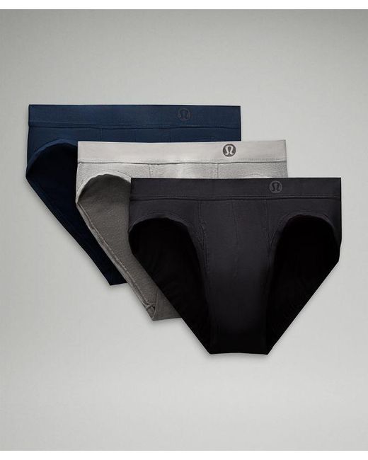 lululemon athletica Blue Always In Motion Briefs With Fly 3 Pack for men