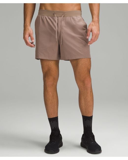 lululemon athletica Natural Zeroed In Linerless Shorts 5" for men