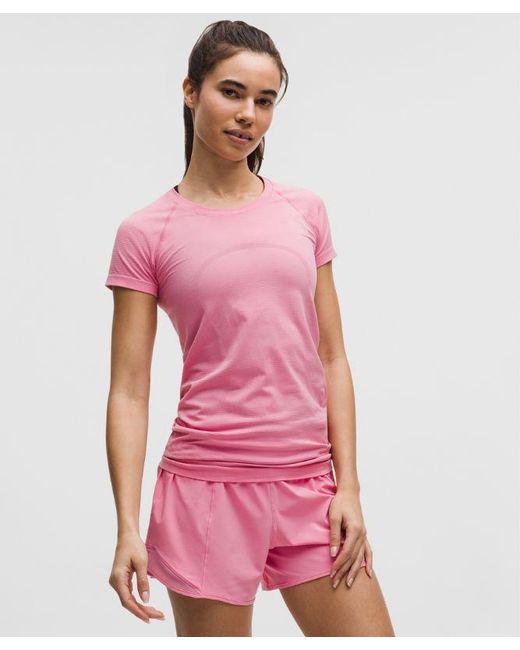 lululemon athletica Red – Swiftly Tech Short-Sleeve Shirt 2.4 Hip Length – – Size 4