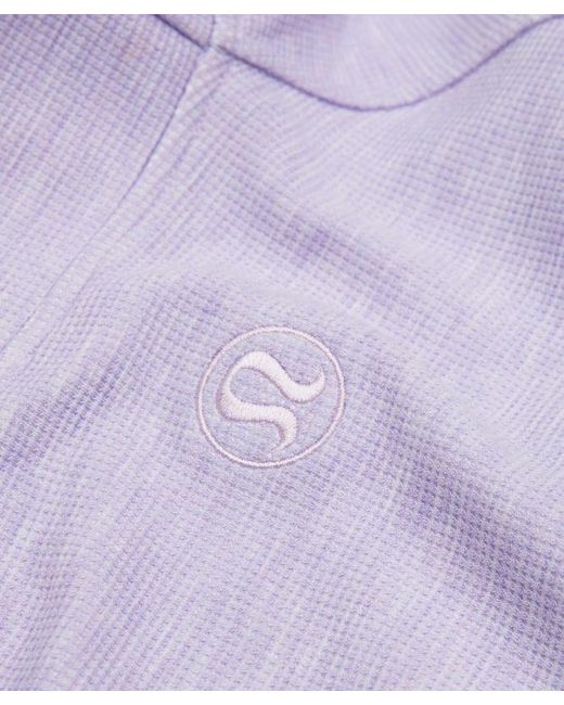 lululemon athletica Purple Scuba Cropped Funnel-Neck Half Zip