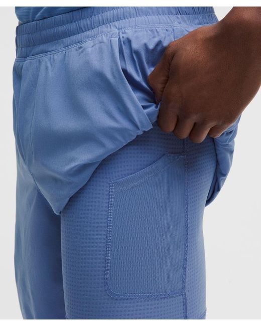 lululemon athletica Blue Pace Breaker Lined Short 7" for men