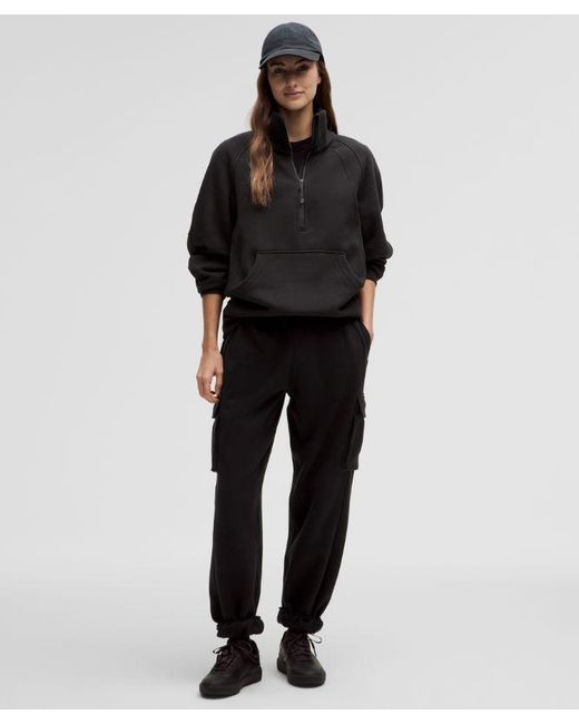 lululemon athletica Black Scuba Oversized Funnel-Neck Half Zip