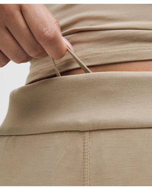 lululemon athletica Natural Softstreme High-Rise Wide-Leg Cropped Pant