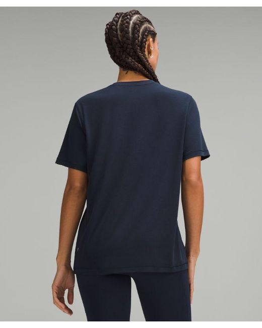 lululemon athletica Blue – Jersey Training Short-Sleeve Shirt – – Size 4