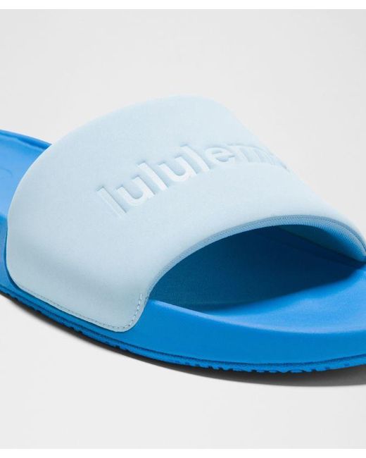 lululemon athletica Blue – Restfeel Slides Graphic – – Size 14 for men