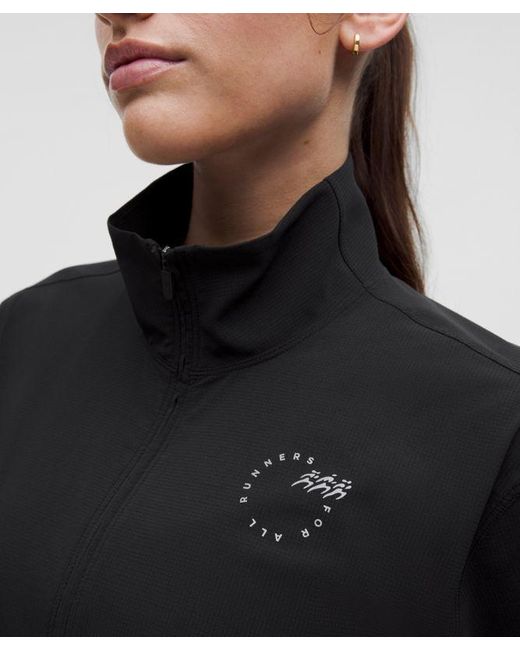 lululemon athletica Black Mile Maker Run Crew Graphic Cinch-Hem Jacket