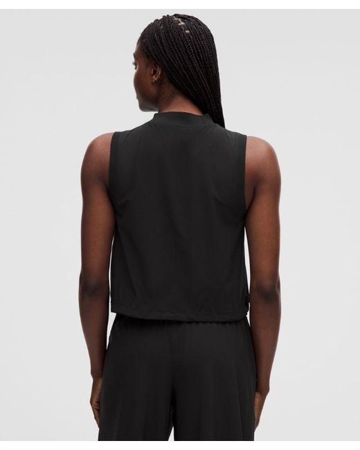 lululemon athletica Black Breezily Cinchable-Hem Tank Top