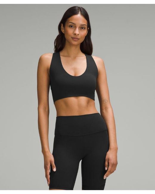 lululemon athletica Black Bend This Scoop And Cross Bra