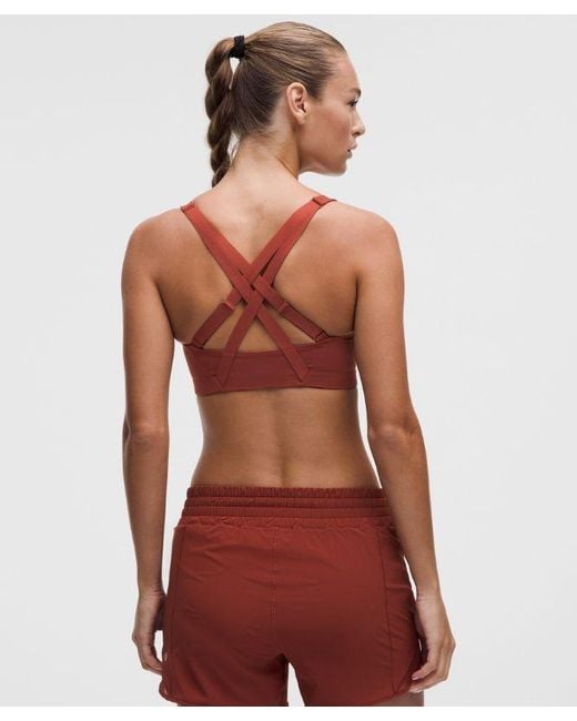 lululemon athletica Red – Energy Zip-Front Sports Bra High-Support, B–G Cups – – Size 10
