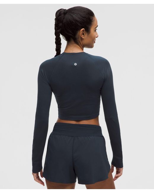lululemon athletica Blue Swiftly Tech Cropped Long-Sleeve Shirt 2