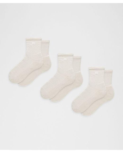 lululemon athletica White Daily Essential Quarter Socks