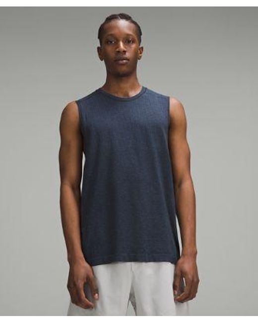 lululemon athletica Blue – Metal Vent Tech Sleeveless Shirt – – for men