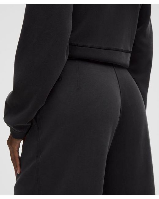 lululemon athletica Black – Brushed Softstreme Pintuck High-Rise Wide-Leg Pants Regular – – Size Large