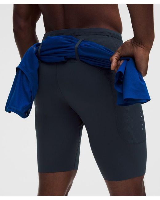 lululemon athletica Blue – Fast And Free Half Tights Design – 8" – – Size Large for men