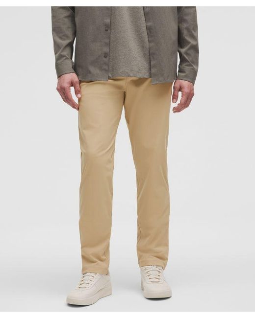 lululemon athletica Natural Abc Classic-fit Trousers 32"l Warpstreme - Color Khaki - Size 28 for men
