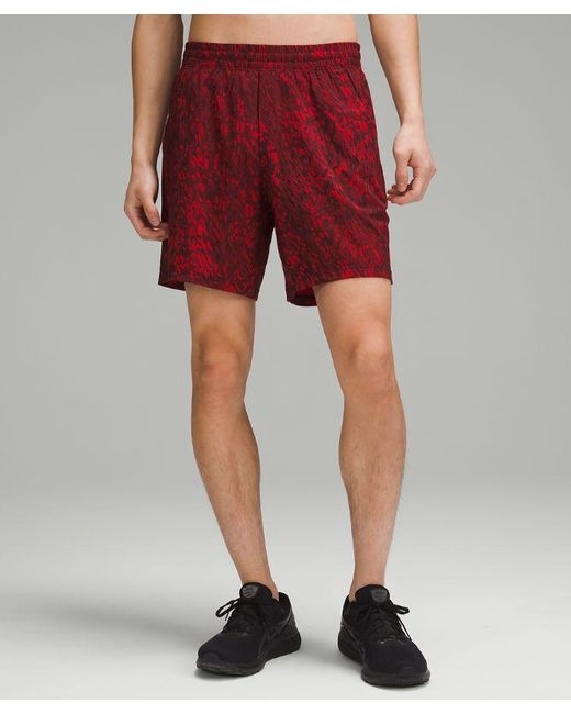 lululemon athletica Lunar New Year Pace Breaker Linerless Shorts - 7" - Color Red - Size L for men