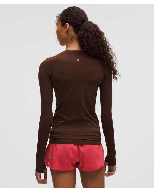 lululemon athletica Red Swiftly Tech Long-Sleeve Shirt 2.Hip Length