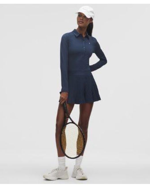 lululemon athletica Blue Repleat High-Rise Tennis Skirt