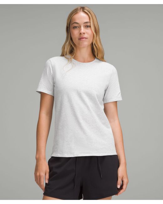 lululemon athletica White Organic Cotton Straight-Hem Crewneck T-Shirt