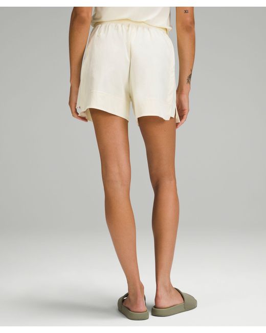 lululemon athletica White Stretch Woven Relaxed-fit High-rise Shorts 4"