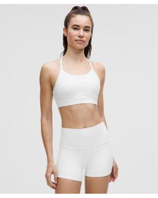 lululemon athletica White – Flow Y Mid-Support Sports Bra B/C Cup – – Size 14