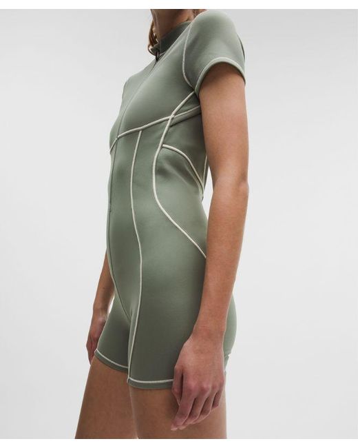 lululemon athletica Green – Ultralu Contour-Seam Onesie – 4" – /Pastel – Size Large