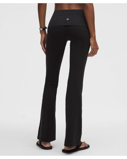 lululemon athletica Black Groove Nulu Foldover-Waist Flared Pant